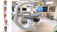 Neue Arbeitsplätze für die Herzspezialisten am HDZ NRW. Hier stehen ab sofort zwei Hybrid-Operationssäle mit modernster Technik für die Teams der Chefärzte (von oben nach unten) Prof. Dr. Jan Gummert (Herzchirurgie), Prof. Dr. Volker Rudolph (Allgemeine und Interventionelle Kardiologie/Angiologie), Prof. Dr. Philipp Sommer (Elektrophysiologie/Rhythmologie), Dr. Eugen Sandica (Kinderherzchirurgie und Chirurgie angeborener Herzfehler), und Prof. Dr. Stephan Schubert (Kinderkardiologie) zur Verfügung (Foto Marcel Mompour).