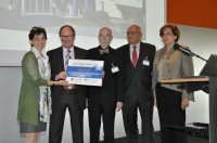 (v.l.) NRW-Gesundheitsministerin Barbara Steffens, Prof. Dr. Dieter Horstkotte (Ärztlicher Direktor HDZ NRW), Dr. Klaus-Peter Mellwig (Transplantationsbeauftragter HDZ NRW), Oberarzt Dr. Lukasz Kizner (Leiter der chirurgischen Intensivstation HDZ NRW), Dr. Ulrike Wirges (geschäftsführende Ärztin DSO) (Foto Armin Kühn).